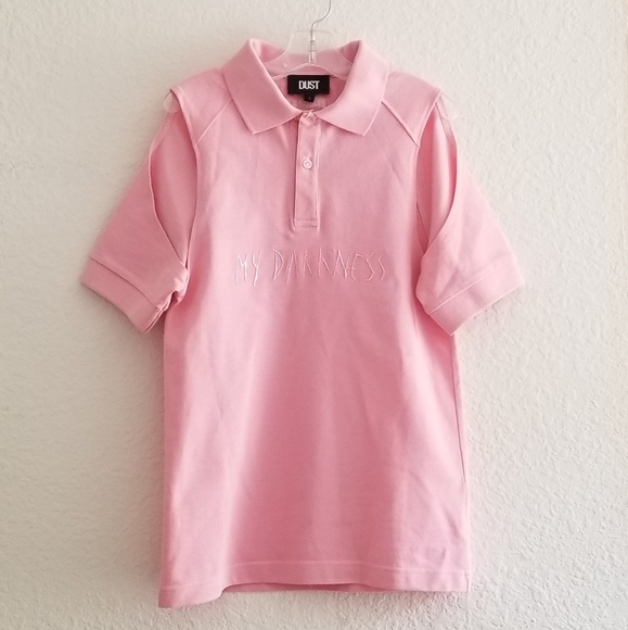 Dust Tops - Dust Polo Shirt Cold Shoulders Pink Size Size S Small